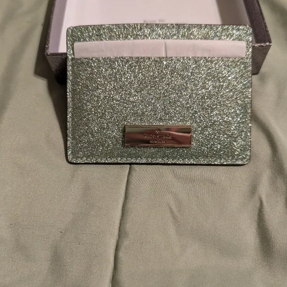 Kate Spade Silver Glitter Card Case - Picture 5 of 7